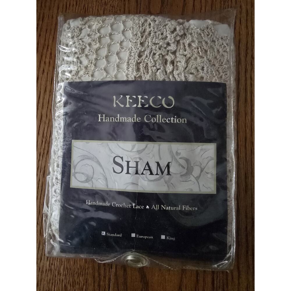Keeco Handmade Crochet Lace Collection Sham 1 Standard